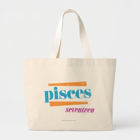 Pisces Aqua Grote Tote Bag (Voorkant)