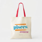 Pisces Aqua Tote Bag (Voorkant)
