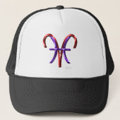 Pisces Aries Cusp Astrology Zodiac Sign Trucker Pet (Voorkant)