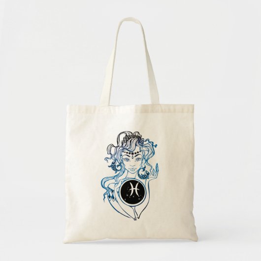 Pisces Art Deco Lady Tote Bag (Voorkant)