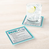 Pisces Astrological Horoscope Zodiac Sign Onderzet Glazen Onderzetter (Schuin)