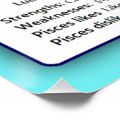 Pisces Astrological Horoscope Zodiac Sign Poster (Hoek)