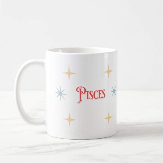 Pisces Astrological Sign Coffee Mok (Links)