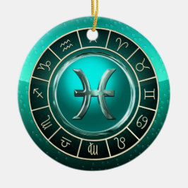 Pisces - Astrologisch teken voor vissen Keramisch Ornament