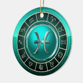 Pisces - Astrologisch teken voor vissen Keramisch Ornament (Links)
