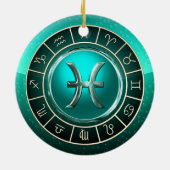 Pisces - Astrologisch teken voor vissen Keramisch Ornament (Achterkant)