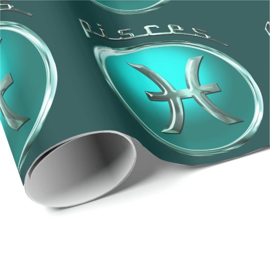 Pisces | Astrologisch visteken Cadeaupapier (Rol Hoek)