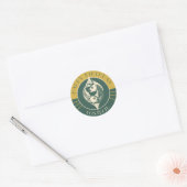 Pisces Astrology Art Nouveau CC1106 Happy Birthday Ronde Sticker (Envelop)
