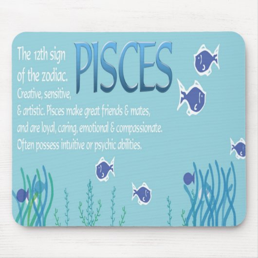 Pisces Astrology Mousepad Muismat (Voorkant)