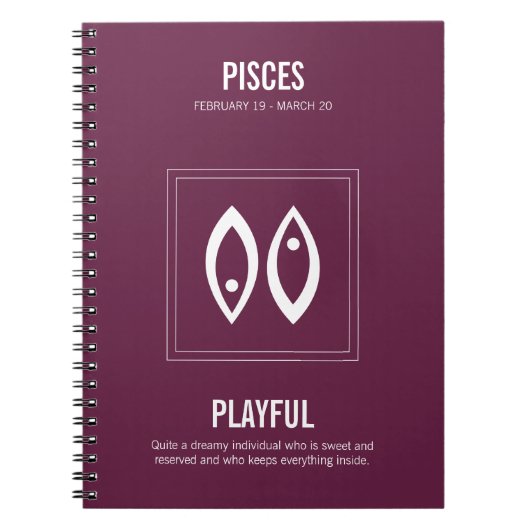 Pisces Astrology Notitieboek (Voorkant)