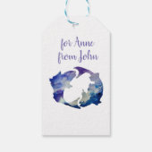 Pisces Astrology Sign Cadeaulabel (Achterkant)