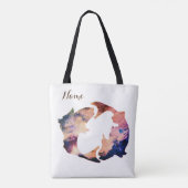 Pisces Astrology Sign Personalized Tote Bag (Achterkant)