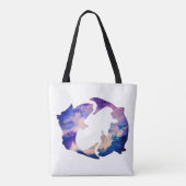 Pisces Astrology Sign Tote Bag (Achterkant)