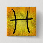 Pisces Astrology Sign Vierkante Button 5,1 Cm (Voorkant)