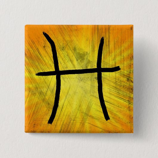 Pisces Astrology Sign Vierkante Button 5,1 Cm (Voorkant)
