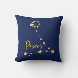 Pisces Astrology with Constellation of Stars Kussen