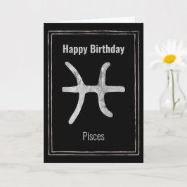 Pisces astrology zodiaa Happy Birthday Kaart