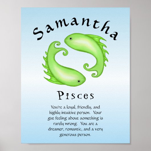 Pisces Astrology Zodiac Fish Sign Poster (Voorkant)