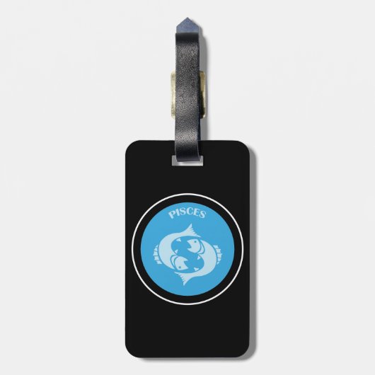 Pisces Bagagelabel (Achterkant verticaal)