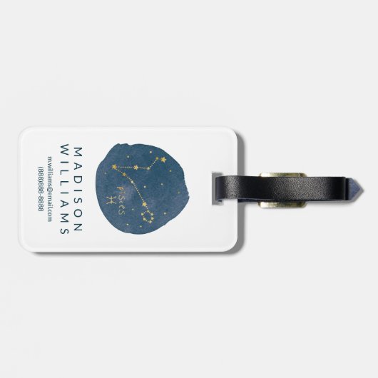 Pisces Bagagelabel (Achterkant horizontaal)