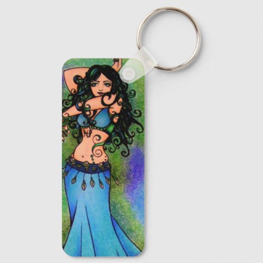 Pisces Belly Dancer Art Sleutelhanger (Achterkant)