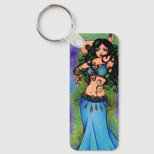 Pisces Belly Dancer Art Sleutelhanger (Voorkant)