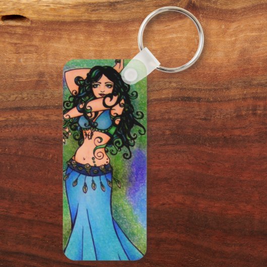 Pisces Belly Dancer Art Sleutelhanger (Achterkant)