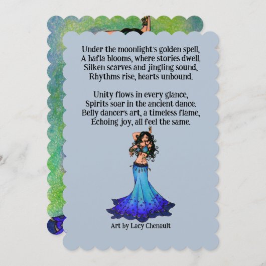 Pisces Belly Dancer Kaart (Voorkant / Achterkant)