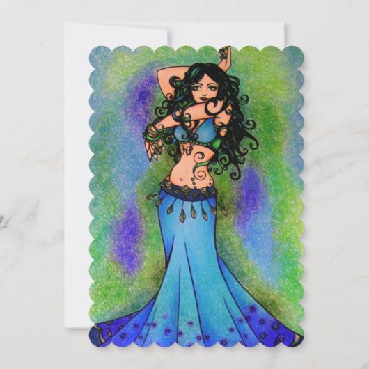 Pisces Belly Dancer Kaart (Achterkant)