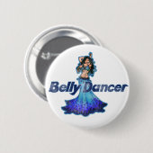 Pisces Belly Dancer Ronde Button 5,7 Cm (Voorkant /achterkant)