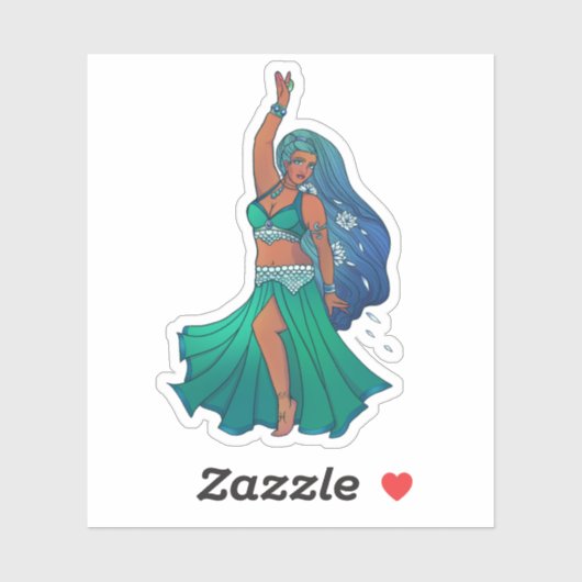 Pisces Belly Dancer Sticker (Vel)