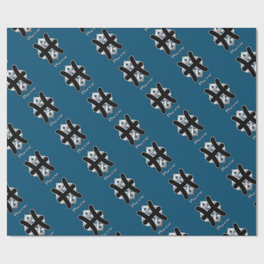 Pisces Birth Sign Celtic Knot Zodiac Paper Cadeaupapier (Vlak)