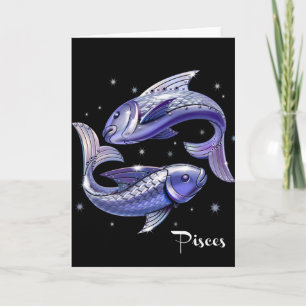 Pisces Birthday Card Kaart