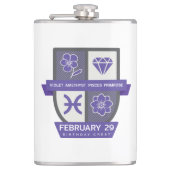Pisces Birthday Crest™ for February 19-29 Heupfles (Voorkant)