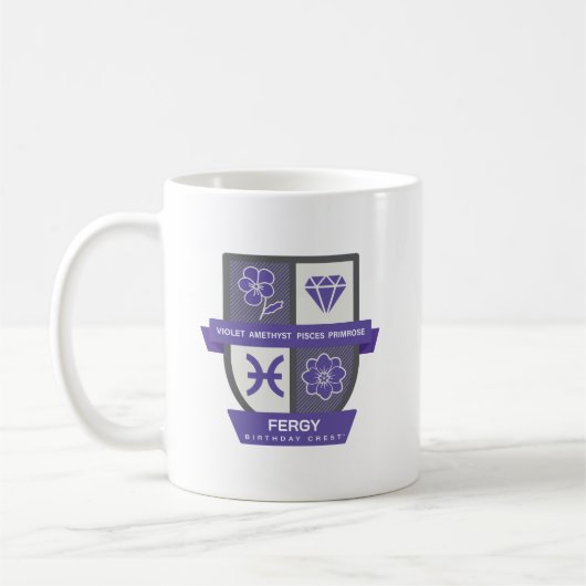 Pisces Birthday Crest™ for February 19-29 Mug Koffiemok (Links)