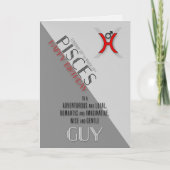 Pisces Birthday for Him February 20 to March 20 Kaart (Voorkant)