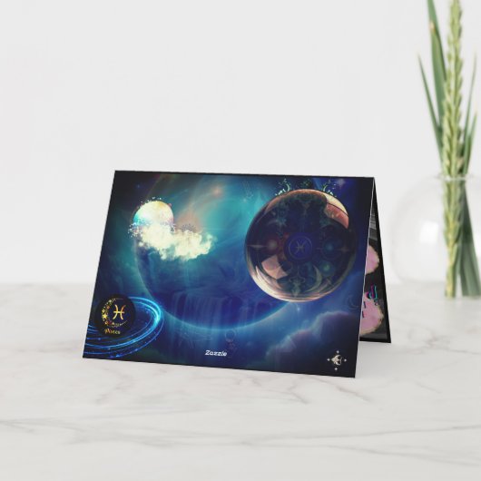 Pisces Birthday Kaart (Achterkant)