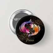 Pisces - Birthday Sign Ronde Button 5,7 Cm (Voorkant /achterkant)