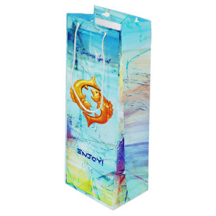 Pisces Birthday Wine Gift Bag Wijn Cadeautas