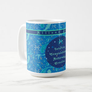 Pisces Blues Personalized Zodiac Traits Koffiemok