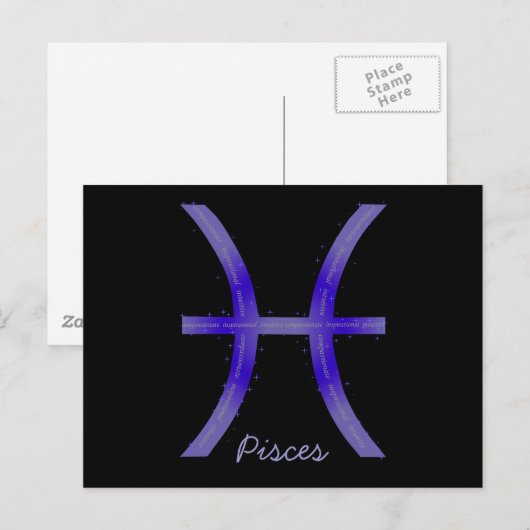 Pisces Briefkaart (Voorkant / Achterkant)