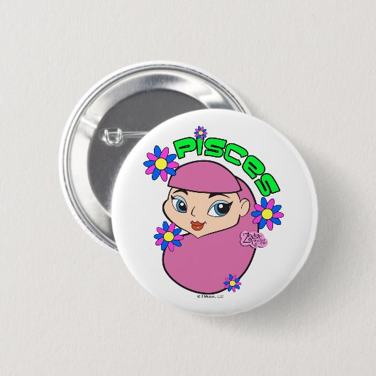 Pisces Button (Voorkant /achterkant)