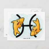 Pisces Chicken Briefkaart (Voorkant / Achterkant)