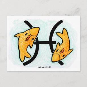 Pisces Chicken Briefkaart