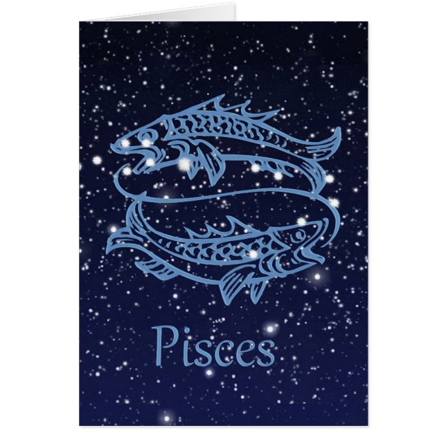 Pisces Constellation and Zodiac Sign met sterren (Voorkant)