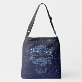 Pisces Constellation and Zodiac Sign met sterren Crossbody Tas (Achterkant)