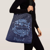 Pisces Constellation and Zodiac Sign met sterren Crossbody Tas (Dichtbij)