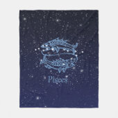 Pisces Constellation and Zodiac Sign met sterren Fleece Deken (Voorkant)
