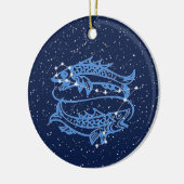 Pisces Constellation and Zodiac Sign met sterren Keramisch Ornament (Links)