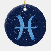 Pisces Constellation and Zodiac Sign met sterren Keramisch Ornament (Achterkant)